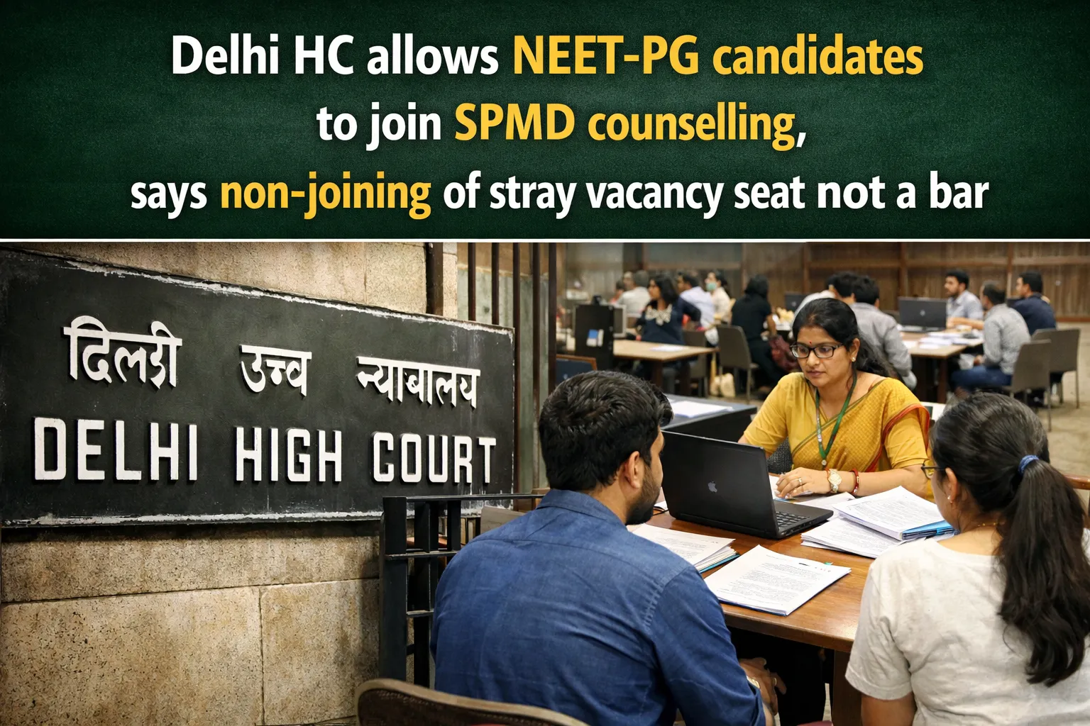 Delhi HC allows NEET-PG candidates to join SPMD counselling, says non-joining of stray vacancy seat not a bar